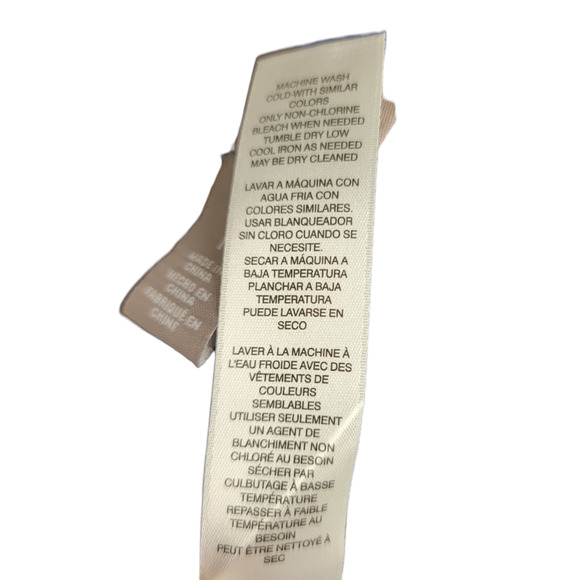 Chicos Size 1 Med 8 Polka Dot Button Down Blouse Roll Tab Sleeves Blue - Picture 7 of 7